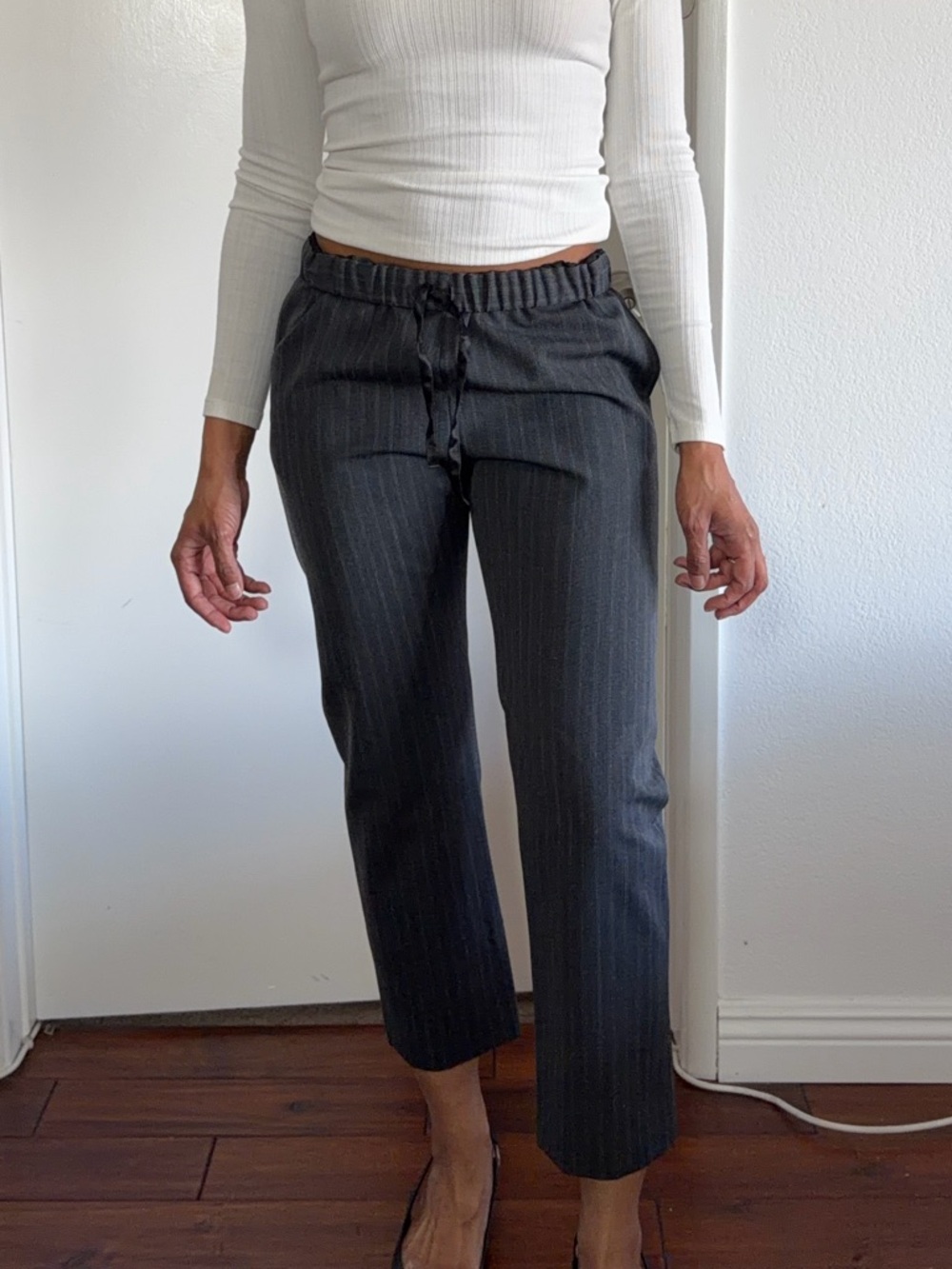 Dries Van Noten Pinstripe Trousers | Belgian Luxury | Size 0